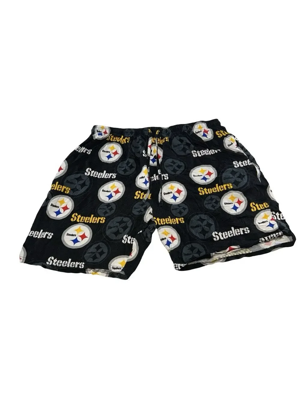 Pittsburgh Steelers Men’s 2XL Black NFL Logo Lounge Pajama Shorts